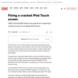 Fixing a cracked iPod Touch screen