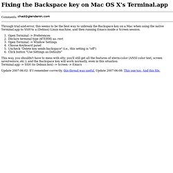 Fixing the Backspace key on Mac OS X's Terminal.app