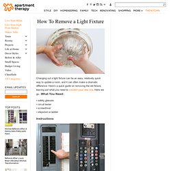 How To Remove a Light Fixture