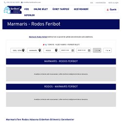 Marmaris Rodos Feribot Bileti Fiyatları ve Sefer Saatleri - FeribotBiletim