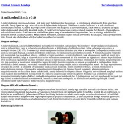 Fizikai Szemle 2005/3 - Härtlein Károly: A mikrohullámú sütő