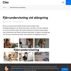 Fjärrundervisning vid stängning