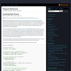 JavaScript Date Format