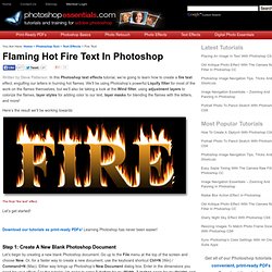 Photoshop Fire Text Effect - Flame Text Tutorial