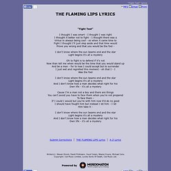 THE FLAMING LIPS LYRICS - Fight Test