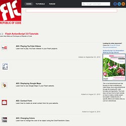 Flash ActionScript 3.0 Tutorials