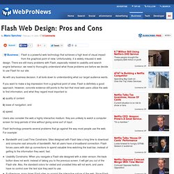 Flash Web Design: Pros and Cons