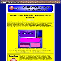 Free Flash Who Wants to be a Millionaire Review Game