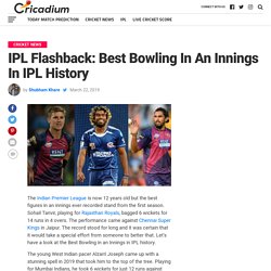 IPL Flashback: Best Bowling In An Innings In IPL History