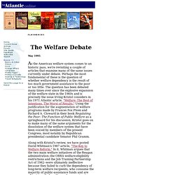 Flashback - The Welfare Debate