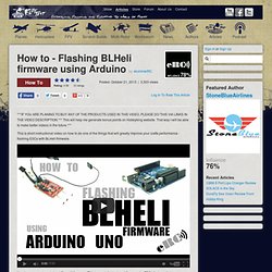 How to - Flashing BLHeli firmware using Arduino