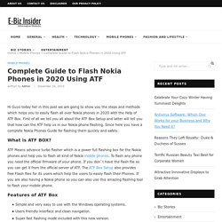 Flashing Nokia Phones Guide