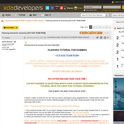 Flashing tutorial for dummies [ics sgs team rom]