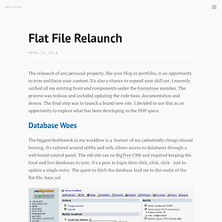 Flat File Relaunch · Ben Plum