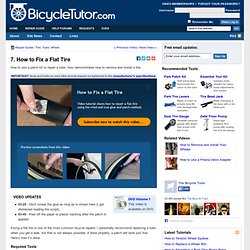 How to Fix a Flat Tire - Bicycle Tutor Video