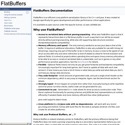 FlatBuffers: Main Page