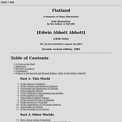 Flatland, by E. A. Abbott, 1884 - Aurora