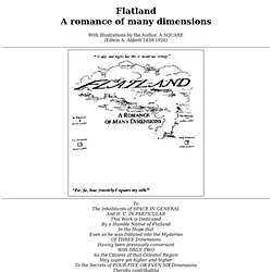 Flatland: A romance of many dimensions