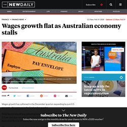 Wages growth flatlines as Australian economy stalls