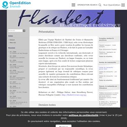 Flaubert - Revue critique et génétique