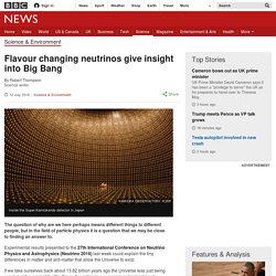 Flavour changing neutrinos give insight into Big Bang