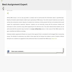 Flaws by students in writing their MBA essays
