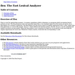 flex: The Fast Lexical Analyzer
