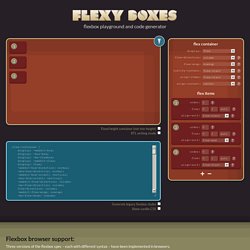 Flexy Boxes — CSS flexbox playground and code generation tool