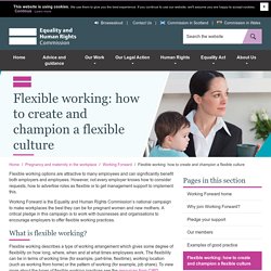 Flexible working: how to create and champion a flexible culture