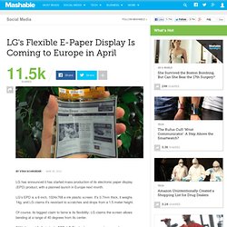 LG's Flexible E-Paper Display Is Coming to Europe in April