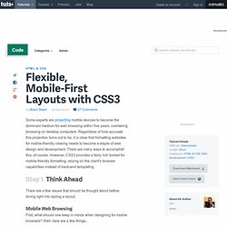 Flexible, Mobile-First Layouts with CSS3