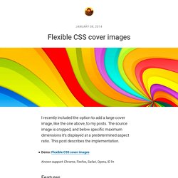 Flexible CSS cover images