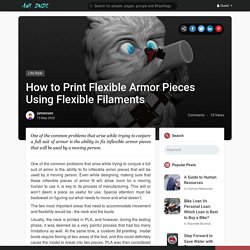 How to Print Flexible Armor Pieces Using Flexible Filaments