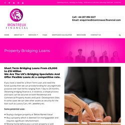 Flexible Property Bridging Loans, Short Term Bridging Loans UK