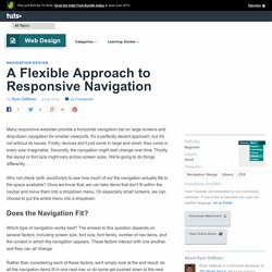 A Flexible Approach to Responsive Navigation