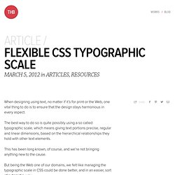 Flexible CSS typographic scale