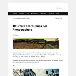 10 great flickr groups for photographers