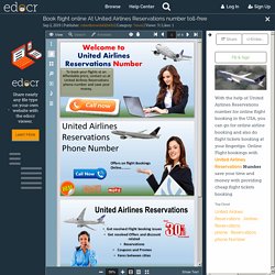 Buy flight tickets from United Airlines Reservations Phone Number toll-free