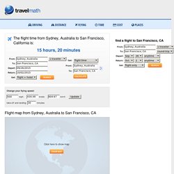 Flight Time from Sydney, Australia to San Francisco, CA