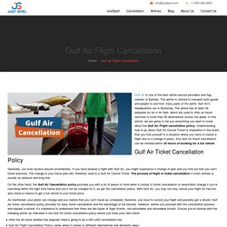 Gulf Air Flight Cancellation Policy Charges - Cancel Ticket