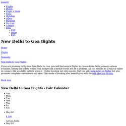 Delhi to Goa - Book Delhi to Goa Flights Online - Musafir