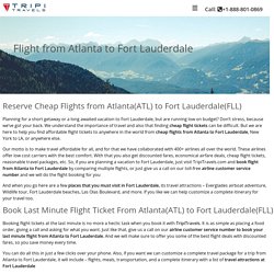 Cheap Flights From Atlanta to Fort Lauderdale (ATL- FLL)