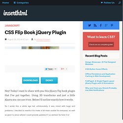 CSS Flip Book jQuery Plugin