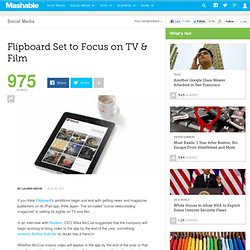 Flipboard Set to Focus on TV & Film