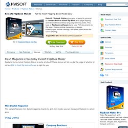 FlipBook demos, flip book samples created by Kvisoft Flipbook maker