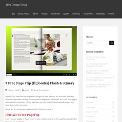 7 Free Page Flip (flipbooks) Flash & JQuery