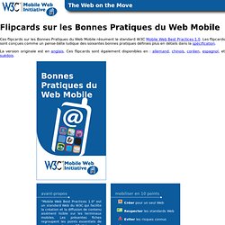 Flipcards sur les Bonnes Pratiques du Web Mobile (MWBP)