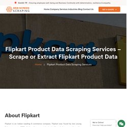 Flipkart Product Data Scraping Services