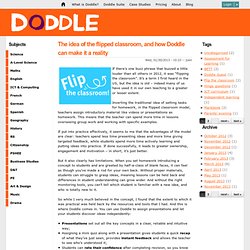 The idea of the flipped classroom, and how Doddle can make it a reality