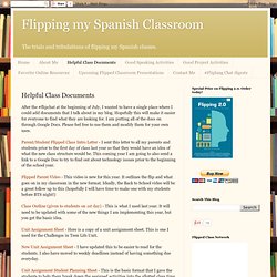 Flipped Class Helpful Documents